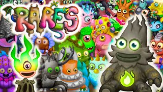 RARE MONSTERS in Dawn of Fire  My Singing Monsters design compilation Fire Elementals [upl. by Keldah]