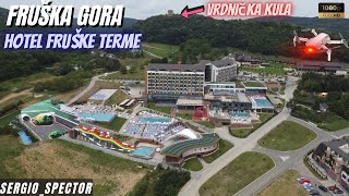 Hotel Fruške Terme i Etno selo Vrdnička kula u Nacionalnom parku Fruška Gora dron snimak serbia [upl. by Burkley]