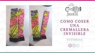 ✂️ Cómo coser una cremallera invisible tutorial paso a paso [upl. by Ynattir]