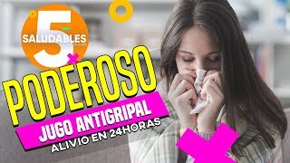 Poderoso jugo antigripal alivio en 24 horas  Salud180 [upl. by Midis]