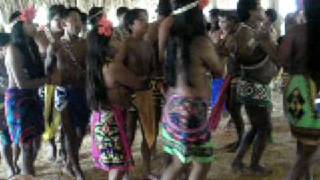 Embera Indians in Panama do a village dance [upl. by Elbas828]