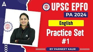 UPSC EPFO Classes 2024  UPSC EPFO PA English by Parneet Kaur  Practice Set 1 [upl. by Noswal629]