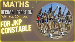 DECIMAL FRACTION  forJKP CONSTABLE  Jkssbclassesbyrohit maths jkpconstable [upl. by Yboc]