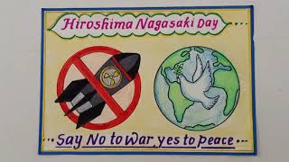 Hiroshima Nagasaki Day Drawing EasyHiroshima Nagasaki Day PosterHow to Hiroshima Day Chart [upl. by Newhall376]