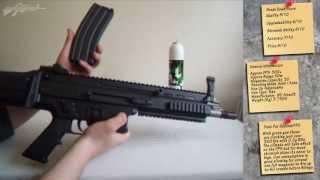 WE SCAR Open Bolt GBBR Table top Review [upl. by Dduj240]