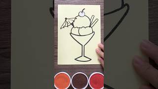 Sand painting rainbow ice cream sandpainting icecream sandart satisfying [upl. by Vittoria]