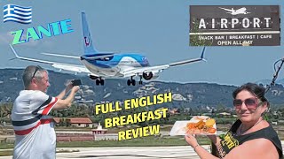 Breakfast at Zante Airport Runway Cafe breakfast food review foodie foodlover travel greece [upl. by Baal871]