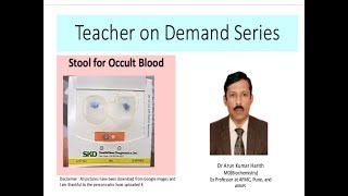 Stool for occult blood examination  Hindi [upl. by Eedeed]