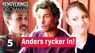 Anders rycker in när renoveringsstressen tär på Jennie och Rasmus  Renoveringsdrömmar  Kanal 5 [upl. by Sontag]