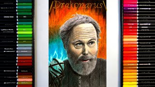 Drawing Stregobor Lars Mikkelsen  The Witcher 4KUHD  Drakonarus [upl. by Anial]