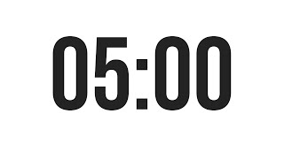 5 MINUTE TIMER  COUNTDOWN TIMER MINIMAL [upl. by Neumann293]