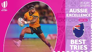 Awesome Australian Action  Australia 7s  Top Tries from SVNS 202324 [upl. by Shanly]