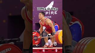 Ri Chong Song 81kg North Korea 🇰🇵 209kg  461lbs CampJ weightlifting cleanandjerk slowmotion [upl. by Notluf]