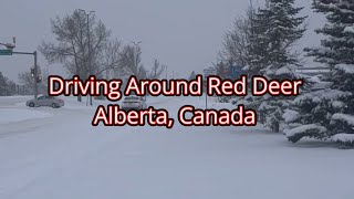 My Sister Driving Around Red Deer Alberta Canada  Start Of Winter November 2024 ofw snow [upl. by Anitnauq933]