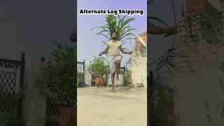 Fitness chit game ll Alternate leg skipping skipping rope fitness games challenge youtuber [upl. by Alphard264]