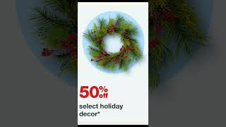 50 OFF CHRISTMAS TREES DECORATIONS amp LIGHTS AT TARGET [upl. by Ativak454]