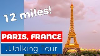 Walking in Paris France  See Eiffel Tower the Louvre and more [upl. by Annais]