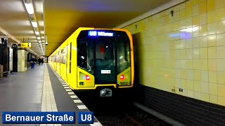 Bernauer Straße  Line U8  Berlin UBahn  BVG H [upl. by Malone]