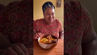 Jamaican experiencing Ghana 🇬🇭 fufu food ghana accra ghanafufu jamaican jamaica ghanafood [upl. by Jacinthe]