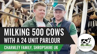 Milking 500 Cows with a 24 Unit Palour  Charmley Family [upl. by Ssidnak985]