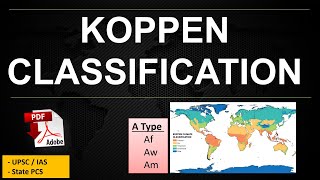 Koppen classification of world climate  Part 1   Geography Optional  UPSC  IAS [upl. by Llenroc794]