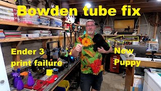 Creality Ender 3 bowden tube failure and two ways to fix it This is a how to properly fix hot end [upl. by Cornelie457]