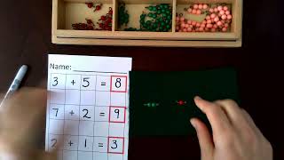 Montessori Bead Bar Addition Lesson 1 [upl. by Grover]