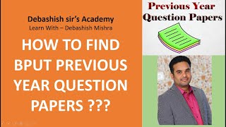 Easy Way To Find BPUT Previous Year Question Papers [upl. by Alemap524]