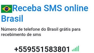 Número virtual de Brasil Para receber SMS grátis [upl. by Ayek599]