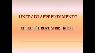 UNITA DI APPRENDIMENTO cosè e come si fa  prepariamocialFIT [upl. by Morse479]