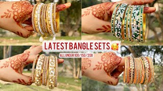 Latest Desinger Bangles under 200  Beautiful Bridal Bangle sets bangles banglesset youtube [upl. by Atsylak902]