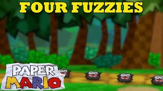 Four Fuzzies Paper Mario Boss Fight [upl. by Anier]