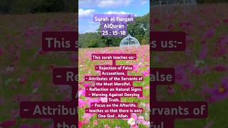 Surah al furqan 1518alquranshorts islamicshorts surahalfurqan allah recitationforyouislam [upl. by Darleen]