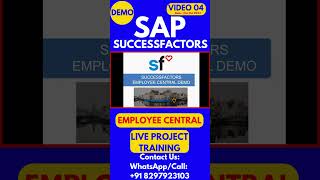 SAP SuccessFactors Employee Central Training Video 04 31st Oct 2024 sapsuccessfactorstraining [upl. by Sib]