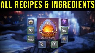 ALL DAWNING EVENT COOKIE RECIPES AND INGREDIENTS GUIDE  DESTINY 2 [upl. by Arehsat]