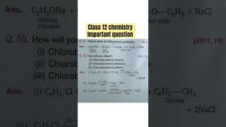 Diethyl ether by Williamsons synthesis How will you obtain Chlorobenzene to tolueneChlorobenz [upl. by Abagael]