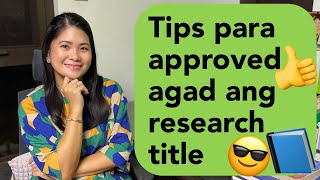 Part 2 of 2 Tips para approved agad sa research title defense [upl. by Orton]