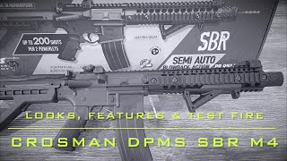 Crosman DPMS SBR  CO2 45mm BB  Looks Features and Test Fire [upl. by Bodi]