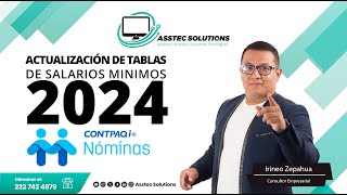 Actualización de tablas de salarios minimos 2024 [upl. by Nyleikcaj]