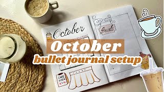 October month bullet journal setup ✨ coffee theme ☕️🧋 Malayalam [upl. by Lewan848]