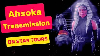 Ahsoka transmission on STAR TOURS with visit to planet of Seatos  POV onride at Disneyland [upl. by Fredia]