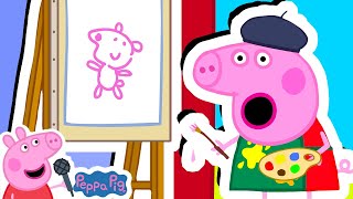 Oink Oink Peppa Song  Peppas Art Exhibition 🎨  More Nursery Rhymes amp Kids Songs [upl. by Tnerb]