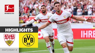 Difference in class VfB with statement  VfB Stuttgart  Borussia Dortmund 51  Highlights  MD 4 [upl. by Ailalue]