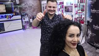 ASMR MASSAGE BARBER  ASMR HEAD MASSAGE to MODEL WOMAN  ASMR SLEEP  ASMR SCALP MASSAGE  ASMR EAR [upl. by Nylatsirhc]