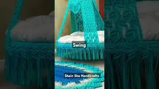 Hi Macrame swing by handmade laik macrame shorts crochet rain handcrafts viral crochetvira [upl. by Irami]