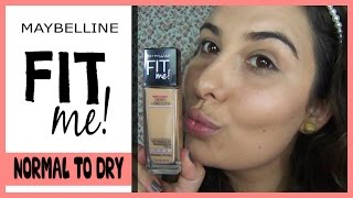 RESENHA BASE FIT ME MAYBELLINE  NORMAL TO DRY  Pele NormalSeca [upl. by Idoj]