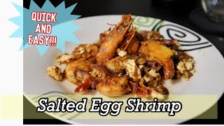 Salted Egg Shrimp  Quick and Easy Recipe 💛 [upl. by Gellman]