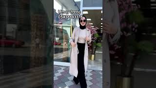 Elifeminmoda Tesettür Giyim Elbise Modelleri Trençkot kombin önerileri tesettürelbise fypシ hijab [upl. by Notanhoj85]