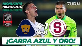 Highlights  Pumas 4631 Saprissa  CONCACHAMPIONS  Octavos  TUDN [upl. by Kesia]