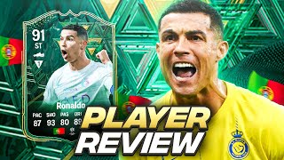 91 WINTER WILDCARD RONALDO PLAYER REVIEW  FC 24 Ultimate Team [upl. by Eelyrehc930]